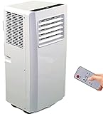 JUNG AIR TV05 mobile Klimaanlage mit Fernbedienung, 3,2 KW, 11000BTU, 60dB, 24h-Timer, Entfeuchtungsfunktion, Klimagerät Mobil mit Abluftschlauch, Energieklasse A, 100m³ Raum Kühlung