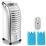 TROTEC PAE 25 Aircooler Mobiles Klimagerät Klimaanlage 3-in-1 Luftkühler Ventilator Lufterfrischer (4 Gebläsestufen, Nacht-Modus, Timer, Naturwind-Modus, uvm.)