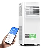 Comfee Mobiles Klimagerät Breezy Cool Pro 2.6,9000 BTU 2,6kW, Kühlen&Ventilieren&Entfeuchten,APP-Steuerung,Raumgröße bis 88m³(33㎡),Mobile Klimaanlage mit Abluftschlauch